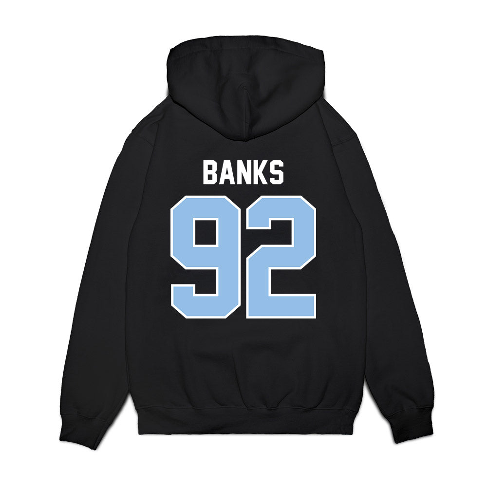 Old Dominion - NCAA Football : Lucas Banks - Vintage Helmet Premium Hooded Sweatshirt-1