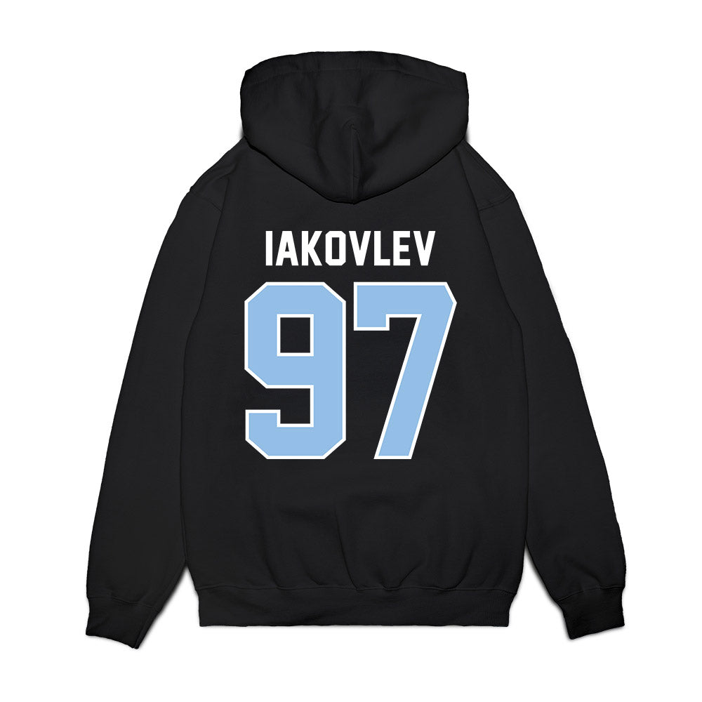Old Dominion - NCAA Football : Mikhail Iakovlev - Vintage Helmet Premium Hooded Sweatshirt-1