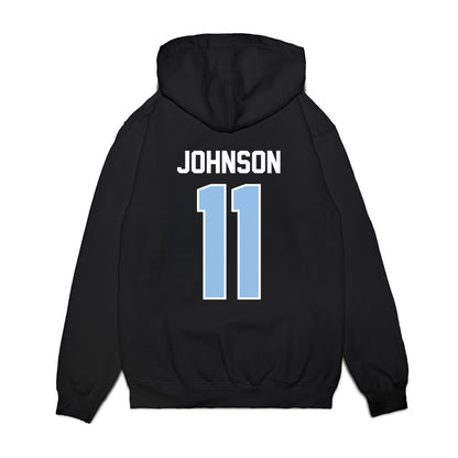 Old Dominion - NCAA Football : TJ Johnson - Vintage Helmet Premium Hooded Sweatshirt-1