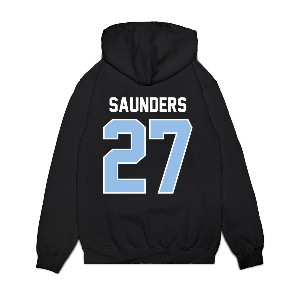 Old Dominion - NCAA Football : Jordan Saunders - Vintage Helmet Premium Hooded Sweatshirt-1