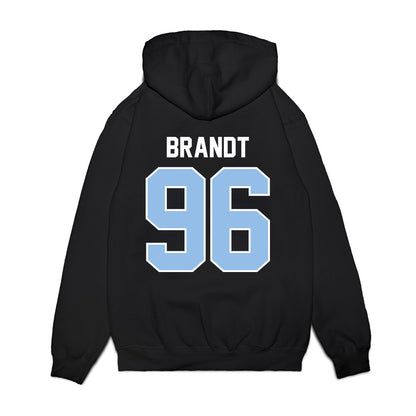 Old Dominion - NCAA Football : Ian Brandt - Vintage Helmet Premium Hooded Sweatshirt-1