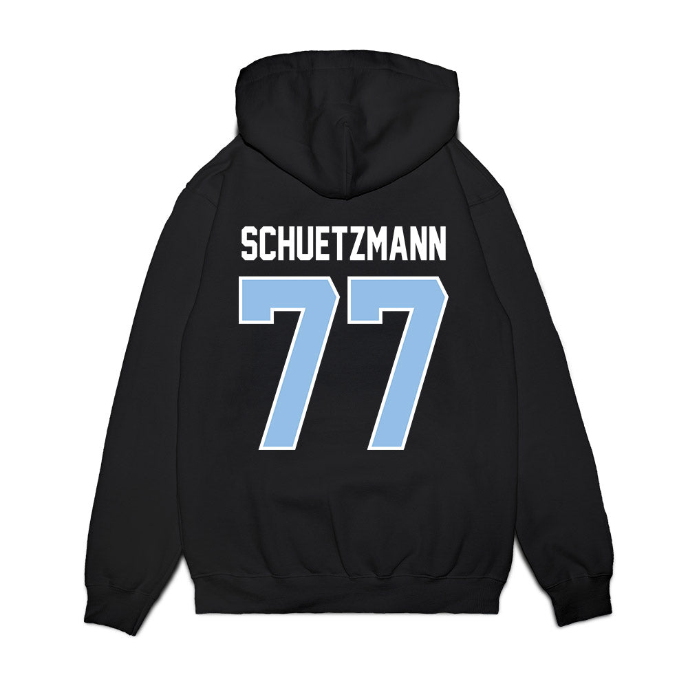 Old Dominion - NCAA Football : Josh Schuetzmann - Vintage Helmet Premium Hooded Sweatshirt-1