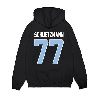 Old Dominion - NCAA Football : Josh Schuetzmann - Vintage Helmet Premium Hooded Sweatshirt-1