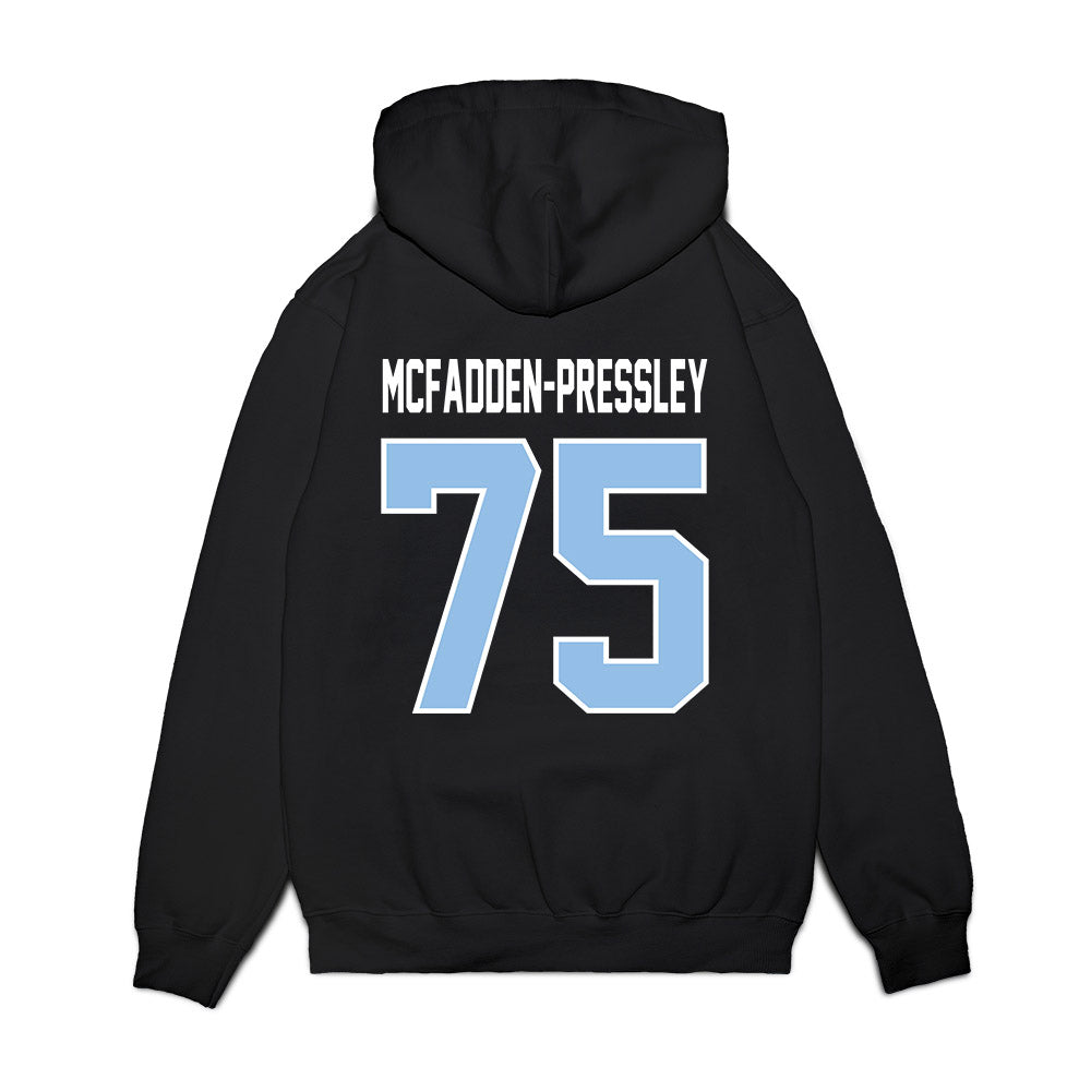 Old Dominion - NCAA Football : Lorenzo McFadden-Pressley - Vintage Helmet Premium Hooded Sweatshirt-1