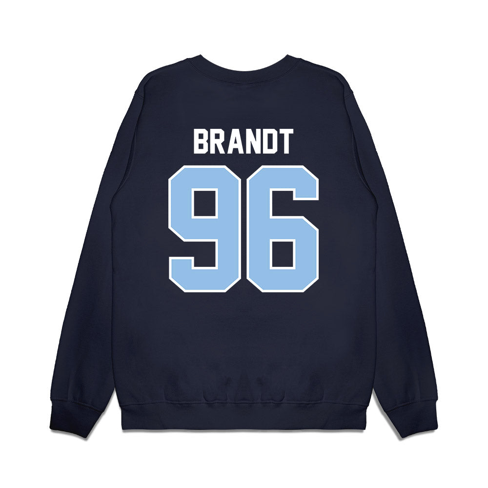 Old Dominion - NCAA Football : Ian Brandt - Vintage Helmet Premium Crewneck Sweatshirt-1