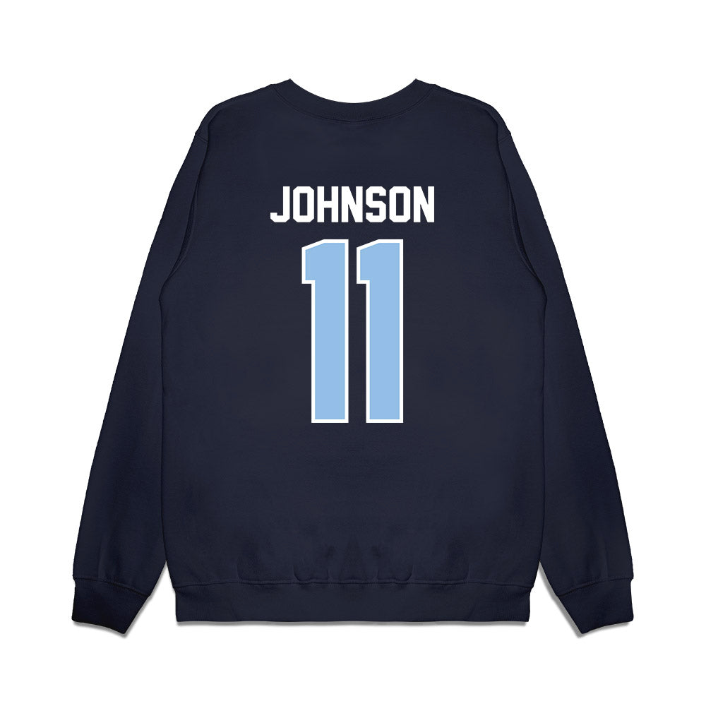 Old Dominion - NCAA Football : TJ Johnson - Vintage Helmet Premium Crewneck Sweatshirt-1