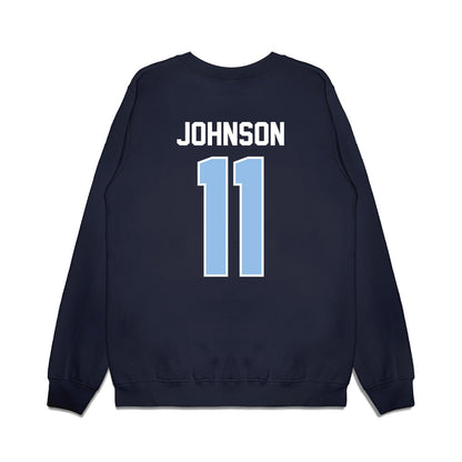 Old Dominion - NCAA Football : TJ Johnson - Vintage Helmet Premium Crewneck Sweatshirt-1
