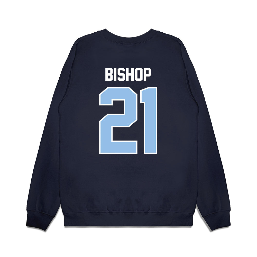 Old Dominion - NCAA Football : Caleb Bishop - Vintage Helmet Premium Crewneck Sweatshirt-1