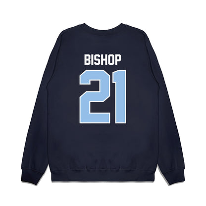 Old Dominion - NCAA Football : Caleb Bishop - Vintage Helmet Premium Crewneck Sweatshirt-1