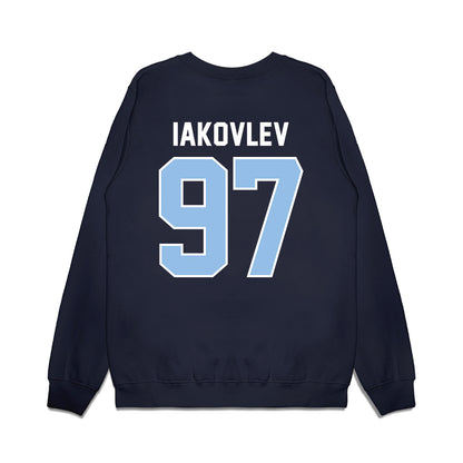 Old Dominion - NCAA Football : Mikhail Iakovlev - Vintage Helmet Premium Crewneck Sweatshirt-1
