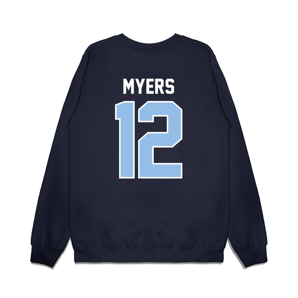 Old Dominion - NCAA Football : Titus Myers - Vintage Helmet Premium Crewneck Sweatshirt-1