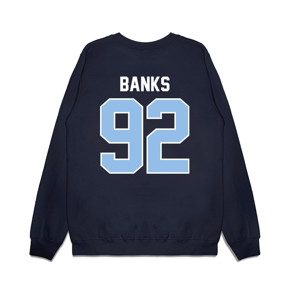 Old Dominion - NCAA Football : Lucas Banks - Vintage Helmet Premium Crewneck Sweatshirt-1