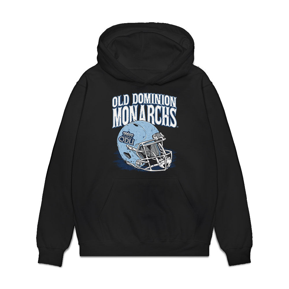 Old Dominion - NCAA Football : Jason Henderson - Vintage Helmet Premium Hooded Sweatshirt-0