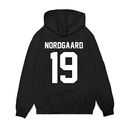 Wisconsin - NCAA Football : Langdon Nordgaard - Vintage Helmet Premium Hooded Sweatshirt-1