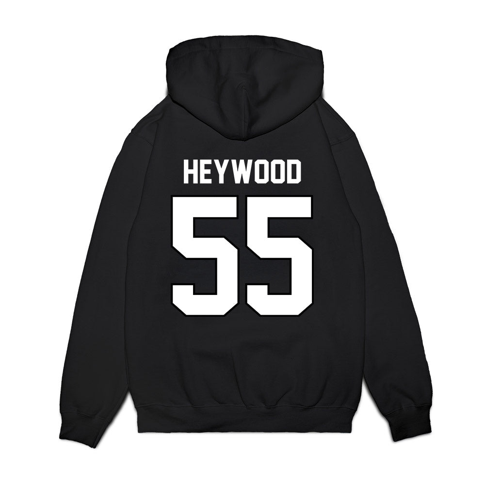 Wisconsin - NCAA Football : Kevin Heywood - Vintage Helmet Premium Hooded Sweatshirt-1