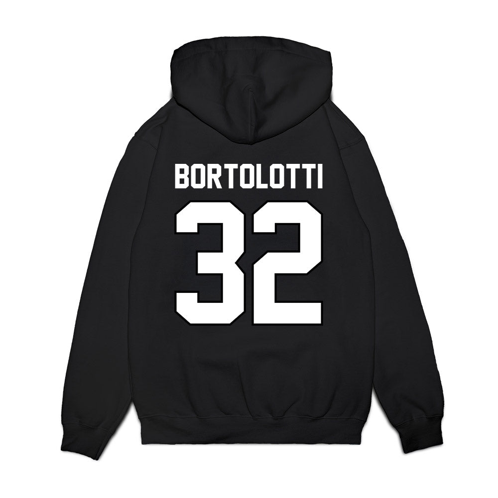 Wisconsin - NCAA Football : Harry Bortolotti - Vintage Helmet Premium Hooded Sweatshirt-1