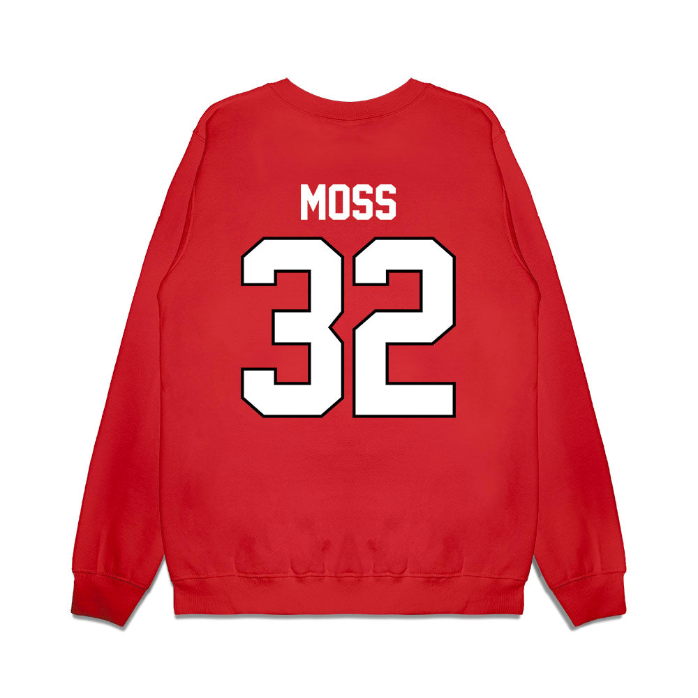 Wisconsin - NCAA Football : Remington Moss - Vintage Helmet Premium Crewneck Sweatshirt-1