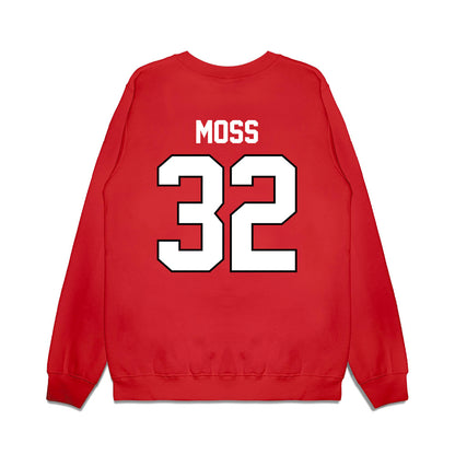 Wisconsin - NCAA Football : Remington Moss - Vintage Helmet Premium Crewneck Sweatshirt-1
