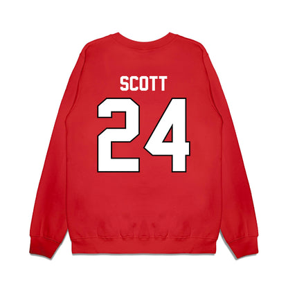 Wisconsin - NCAA Football : Jaimier Scott - Vintage Helmet Premium Crewneck Sweatshirt-1