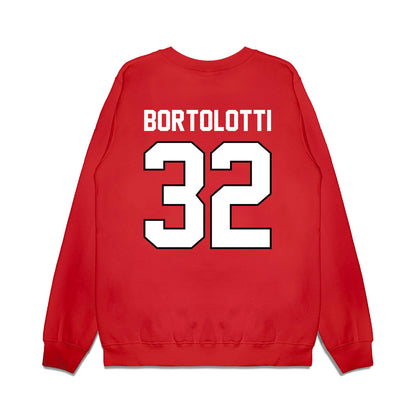 Wisconsin - NCAA Football : Harrison Bortolotti - Vintage Helmet Premium Crewneck Sweatshirt-1