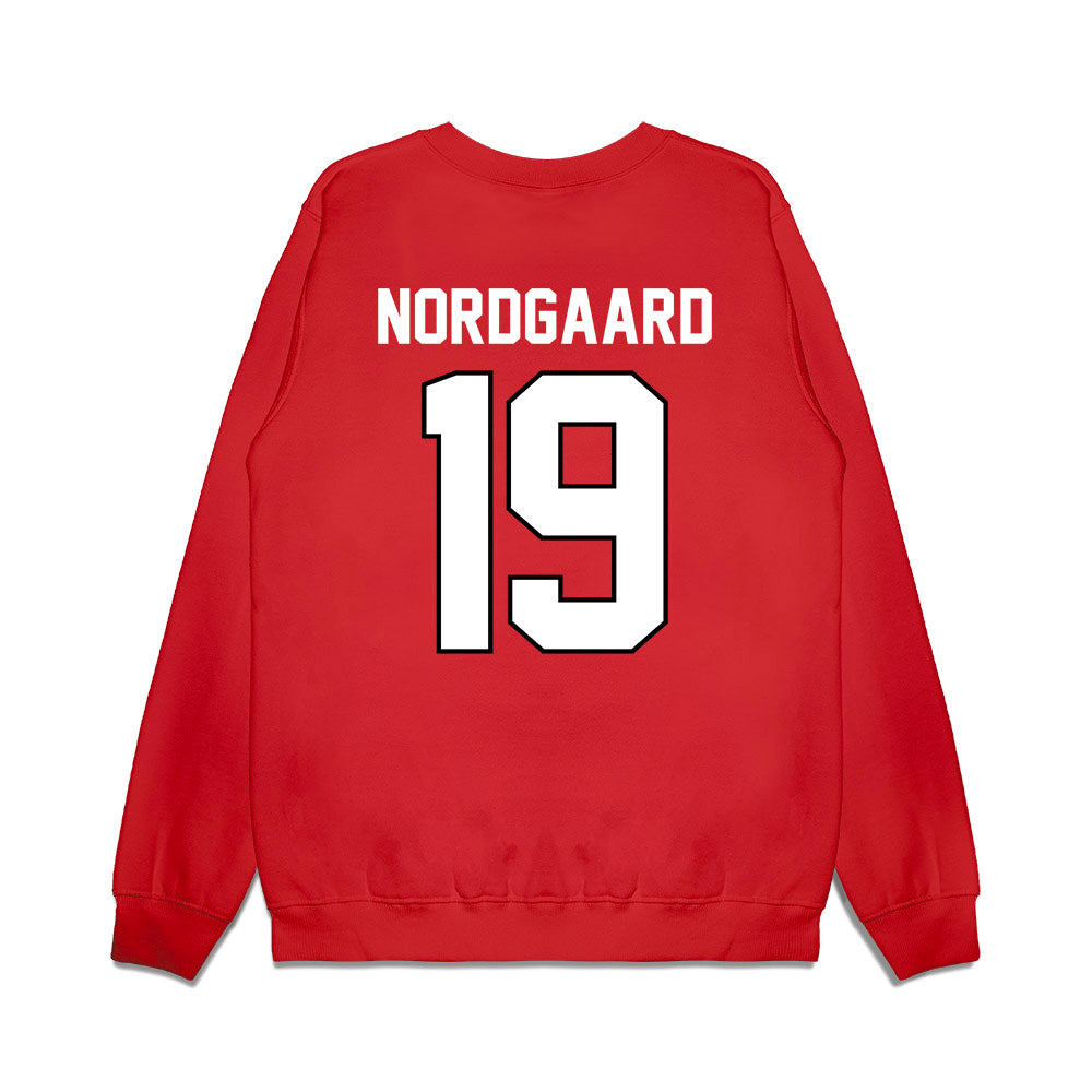 Wisconsin - NCAA Football : Langdon Nordgaard - Vintage Helmet Premium Crewneck Sweatshirt-1