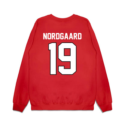 Wisconsin - NCAA Football : Langdon Nordgaard - Vintage Helmet Premium Crewneck Sweatshirt-1