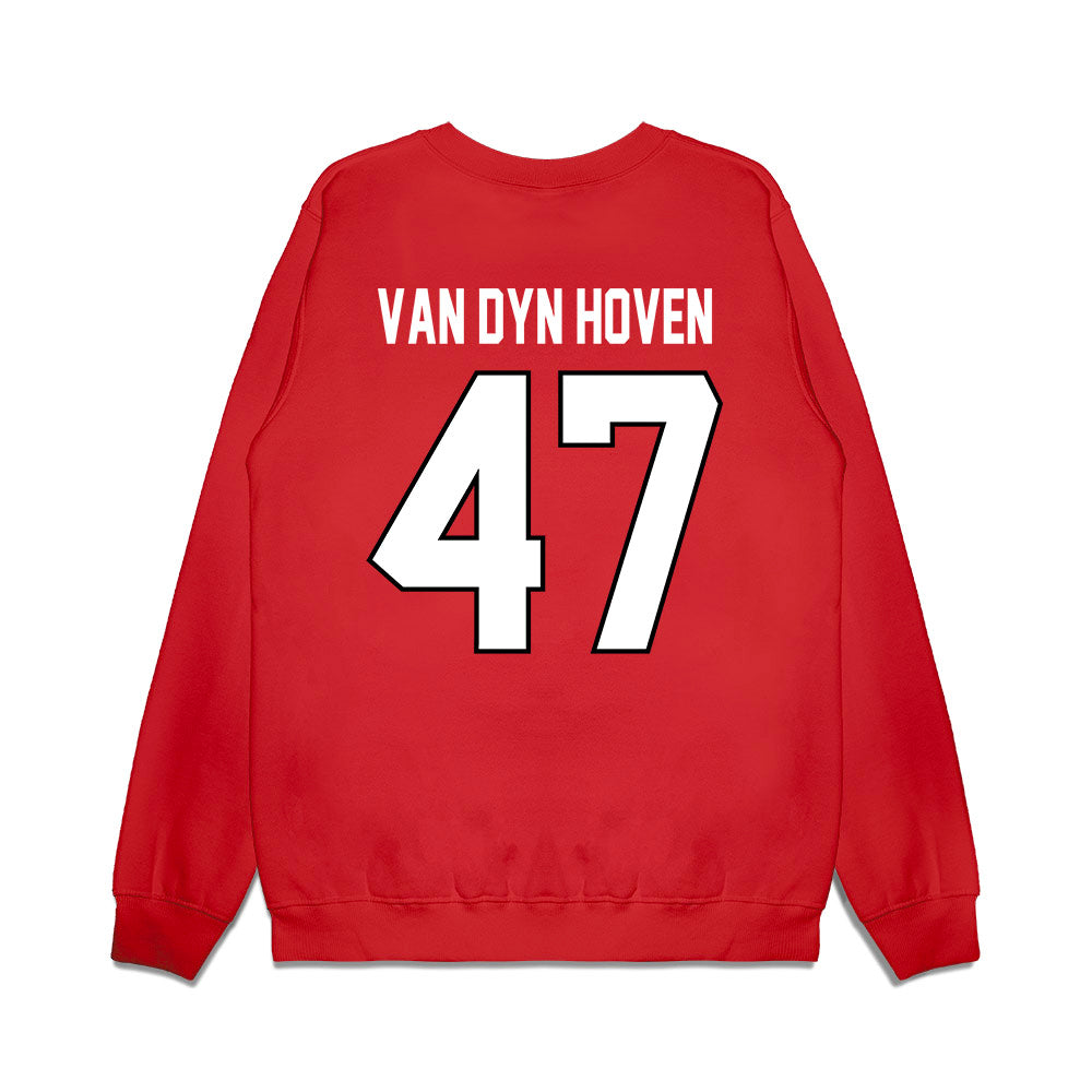Wisconsin - NCAA Football : Evan Van Dyn Hoven - Vintage Helmet Premium Crewneck Sweatshirt-1