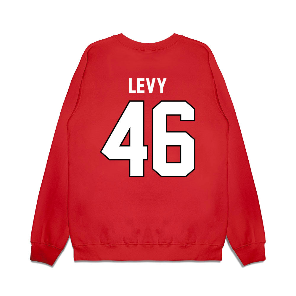 Wisconsin - NCAA Football : Nick Levy - Vintage Helmet Premium Crewneck Sweatshirt-1