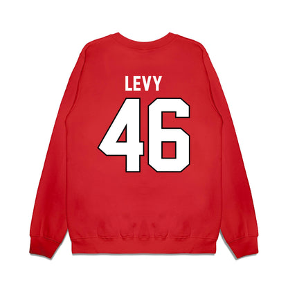 Wisconsin - NCAA Football : Nick Levy - Vintage Helmet Premium Crewneck Sweatshirt-1