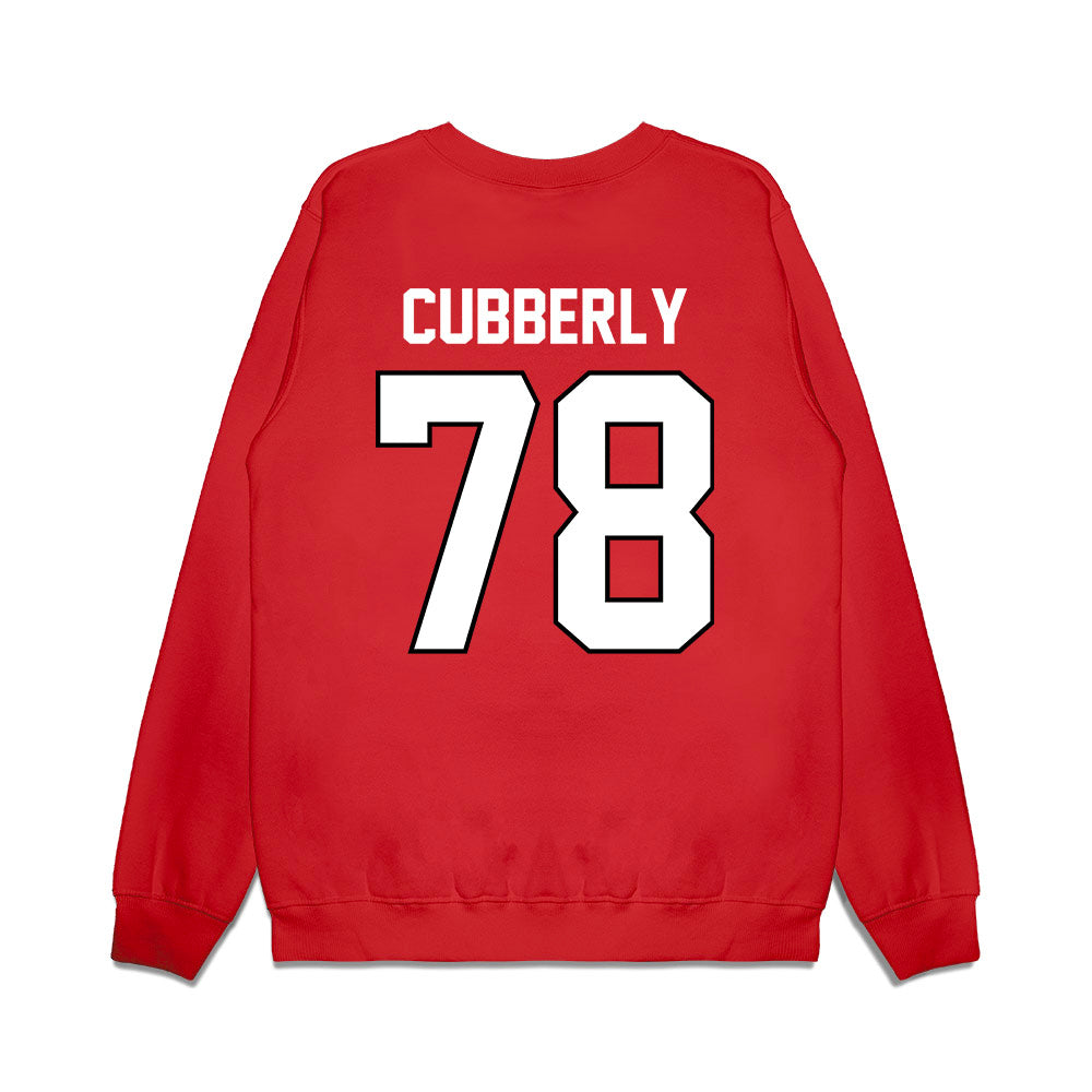 Wisconsin - NCAA Football : Colin Cubberly - Vintage Helmet Premium Crewneck Sweatshirt-1