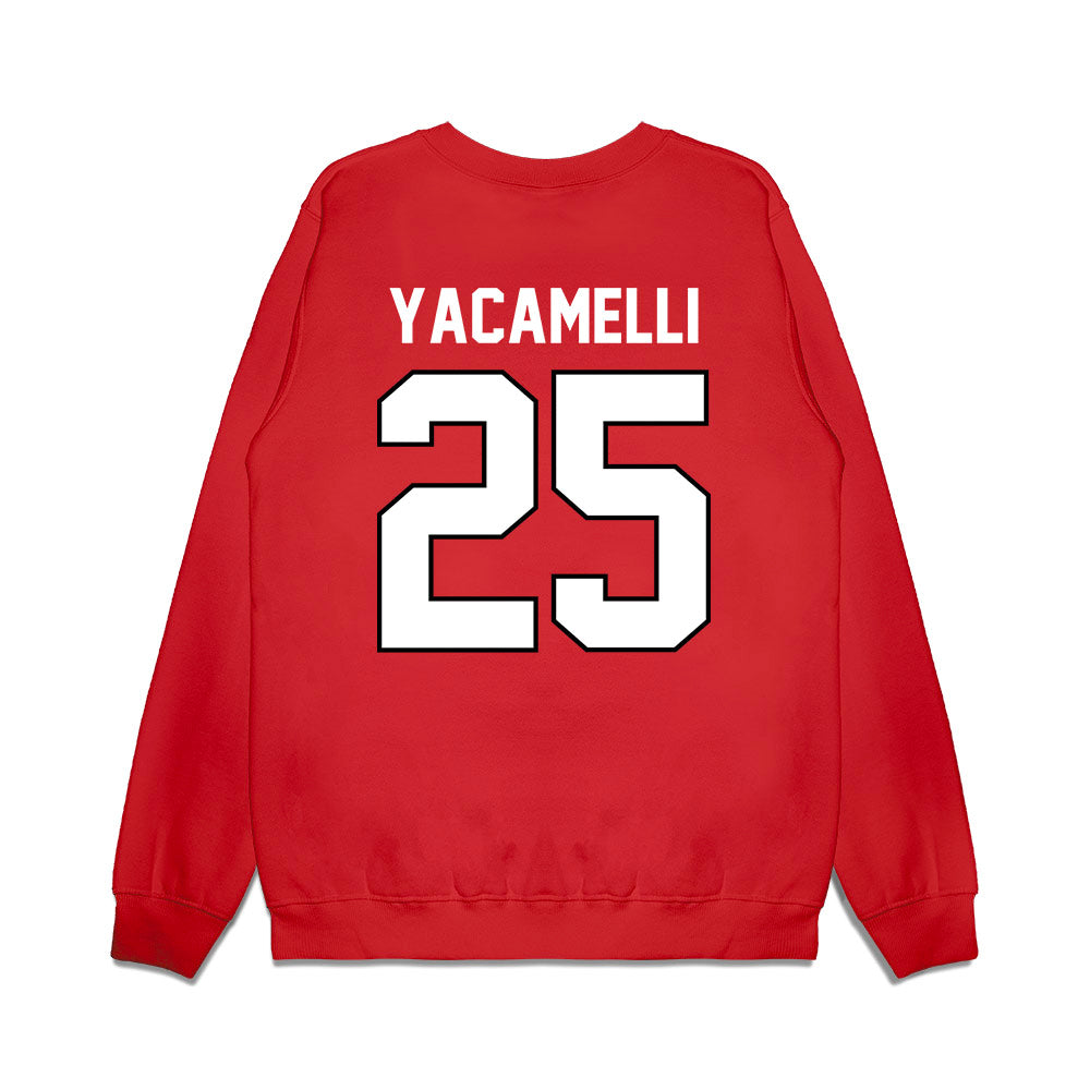 Wisconsin - NCAA Football : Cade Yacamelli - Vintage Helmet Premium Crewneck Sweatshirt-1