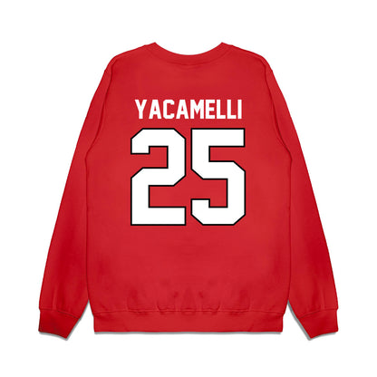 Wisconsin - NCAA Football : Cade Yacamelli - Vintage Helmet Premium Crewneck Sweatshirt-1