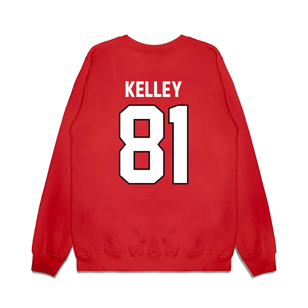 Wisconsin - NCAA Football : Mason Kelley - Vintage Helmet Premium Crewneck Sweatshirt-1