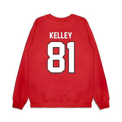 Wisconsin - NCAA Football : Mason Kelley - Vintage Helmet Premium Crewneck Sweatshirt-1