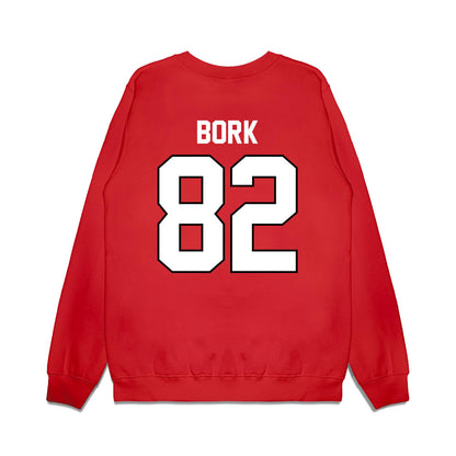 Wisconsin - NCAA Football : Emmett Bork - Vintage Helmet Premium Crewneck Sweatshirt-1