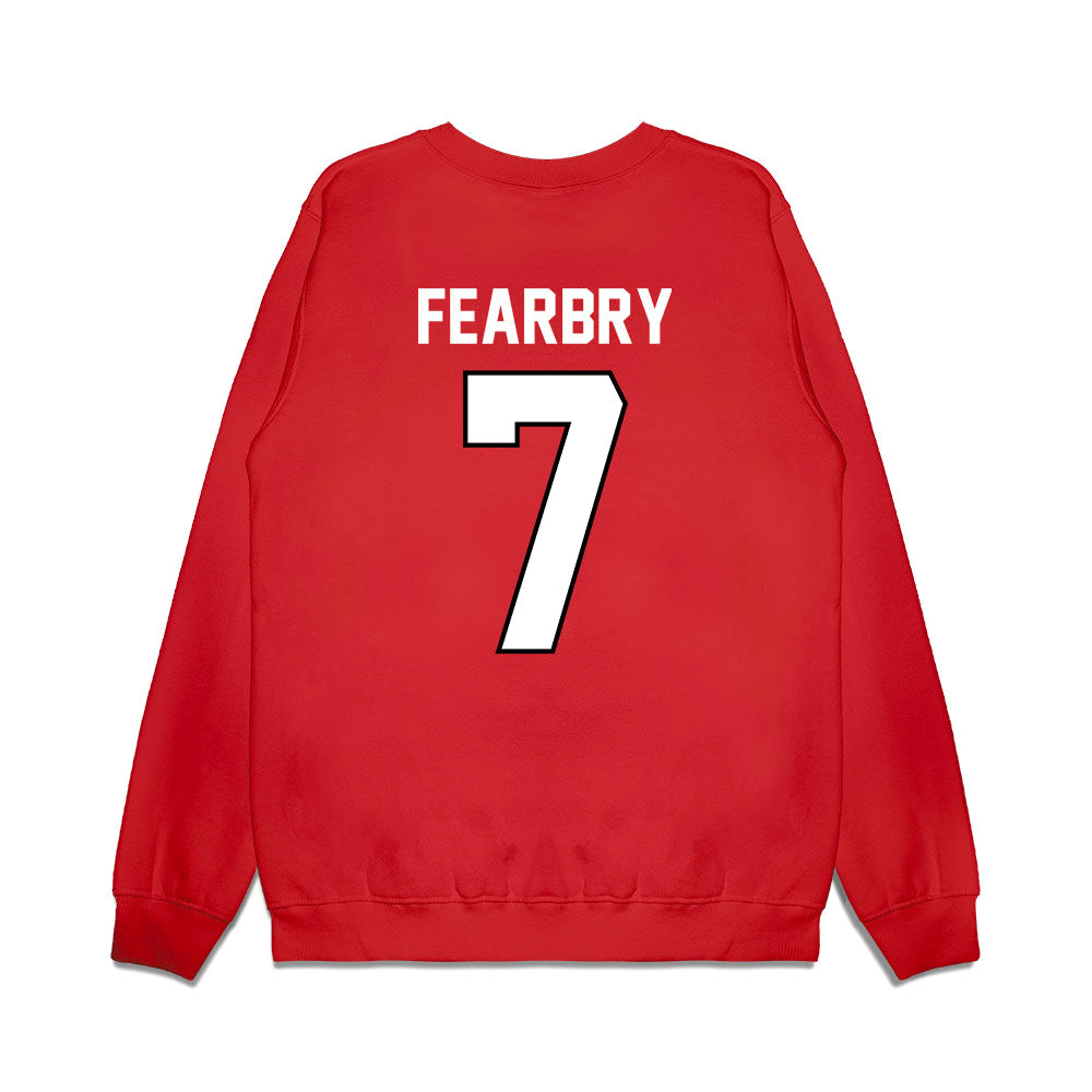 Wisconsin - NCAA Football : Tyreese Fearbry - Vintage Helmet Premium Crewneck Sweatshirt-1