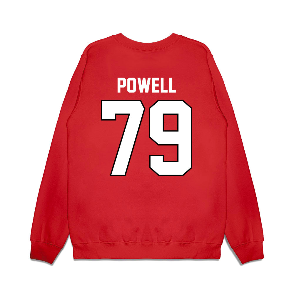 Wisconsin - NCAA Football : Logan Powell - Vintage Helmet Premium Crewneck Sweatshirt-1