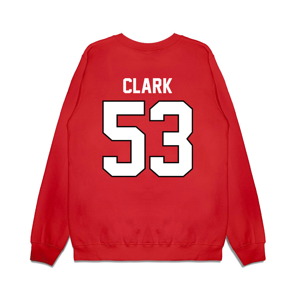 Wisconsin - NCAA Football : Cam Clark - Vintage Helmet Premium Crewneck Sweatshirt-1