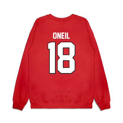 Wisconsin - NCAA Football : Danny ONeil - Vintage Helmet Premium Crewneck Sweatshirt-1