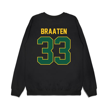 NDSU - NCAA Football : Walker Braaten - Vintage Helmet Premium Crewneck Sweatshirt-1