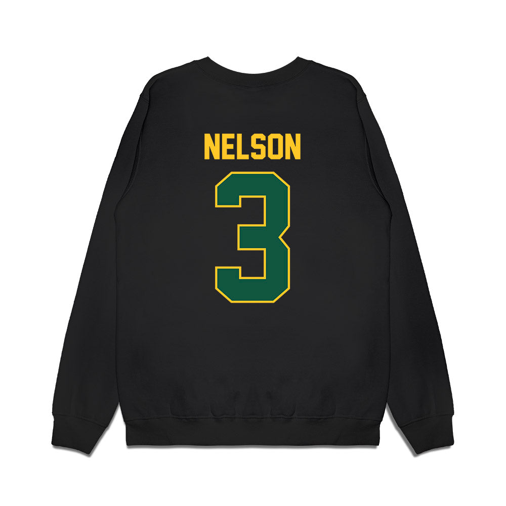 NDSU - NCAA Football : RaJa Nelson - Vintage Helmet Premium Crewneck Sweatshirt-1