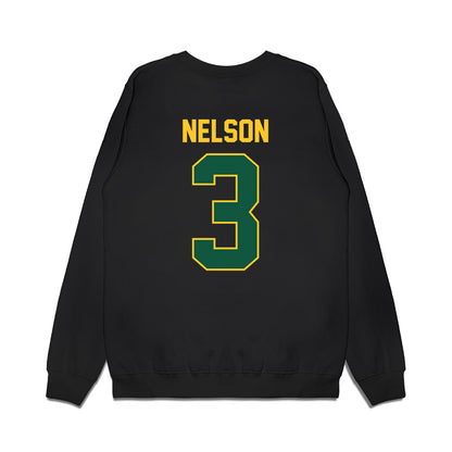 NDSU - NCAA Football : RaJa Nelson - Vintage Helmet Premium Crewneck Sweatshirt-1