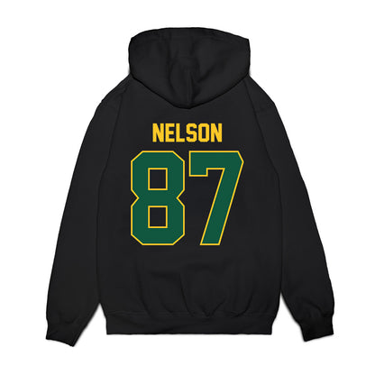 NDSU - NCAA Football : Noah Nelson - Vintage Helmet Premium Hooded Sweatshirt-1