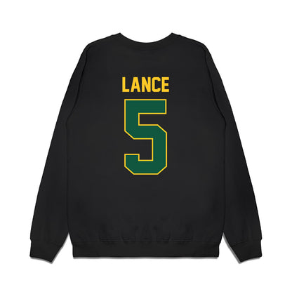 NDSU - NCAA Football : Bryce Lance - Vintage Helmet Premium Crewneck Sweatshirt-1