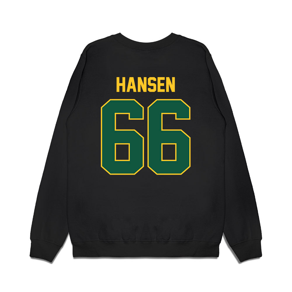 NDSU - NCAA Football : Jack Hansen - Vintage Helmet Premium Crewneck Sweatshirt-1