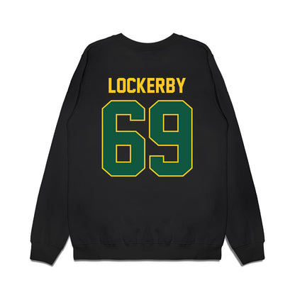 NDSU - NCAA Football : Devin Lockerby - Vintage Helmet Premium Crewneck Sweatshirt-1