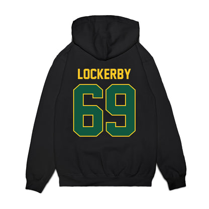 NDSU - NCAA Football : Devin Lockerby - Vintage Helmet Premium Hooded Sweatshirt-1