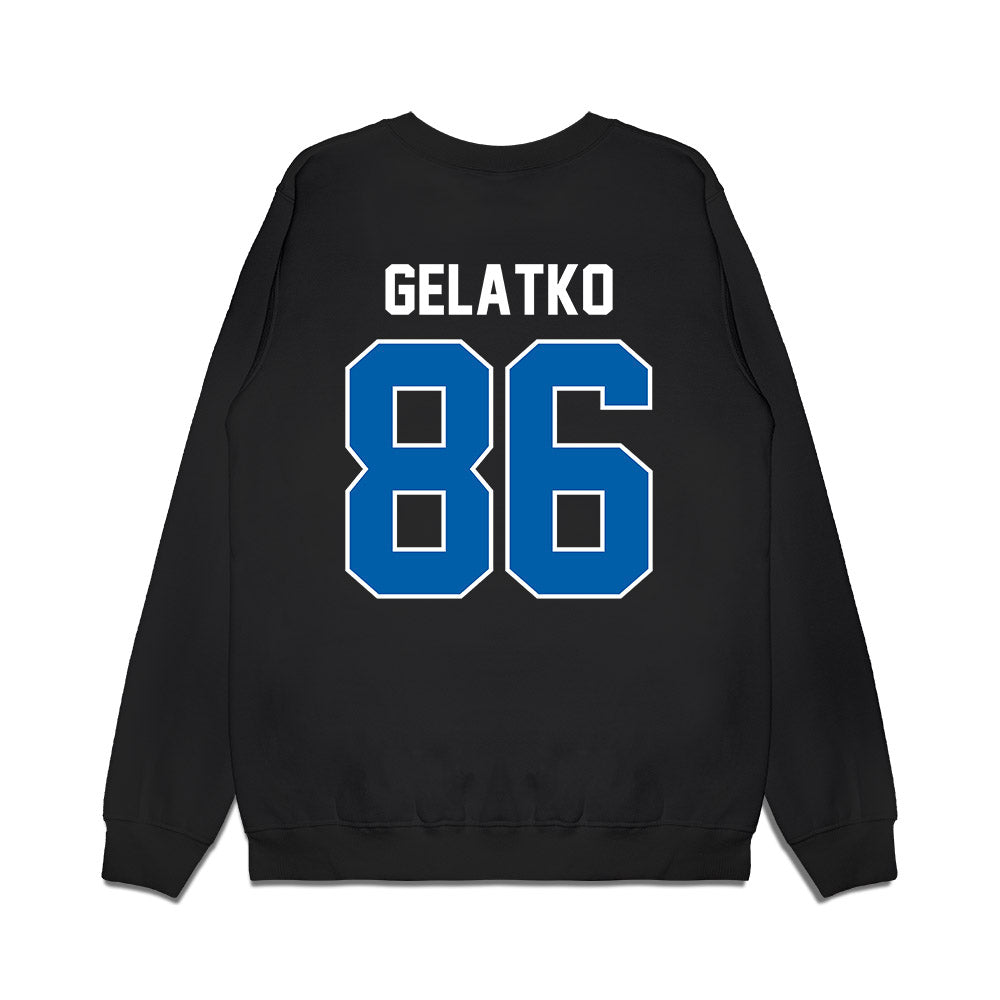 Buffalo - NCAA Football : Michael Gelatko - Vintage Helmet Premium Crewneck Sweatshirt-1