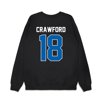 Buffalo - NCAA Football : Dion Crawford - Vintage Helmet Premium Crewneck Sweatshirt-1