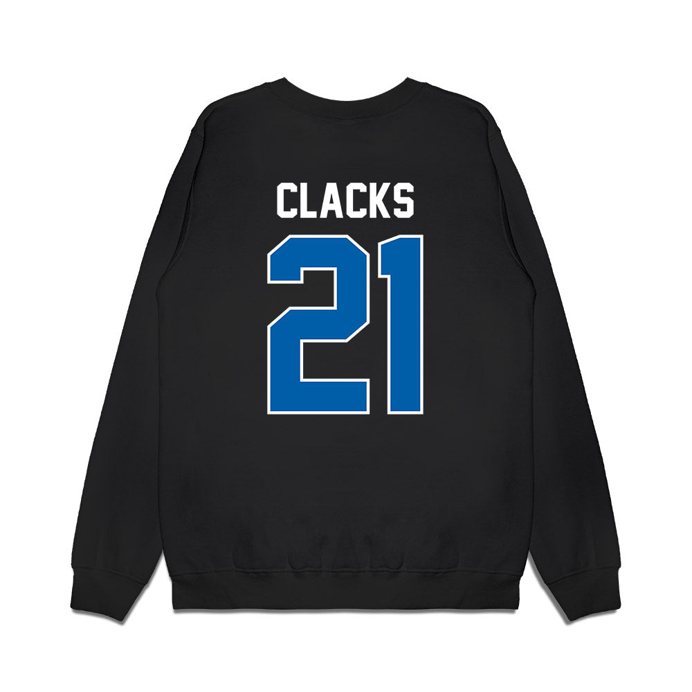 Buffalo - NCAA Football : Pat Clacks - Vintage Helmet Premium Crewneck Sweatshirt-1